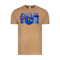 Vintage Camel Colon Cancer coffee cups blue ribbon Vintage Tee - NancyCooperArtShop