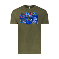 Vintage Olive Colon Cancer coffee cups blue ribbon Vintage Tee - NancyCooperArtShop