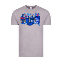 Vintage Zinc Colon Cancer coffee cups blue ribbon Vintage Tee - NancyCooperArtShop
