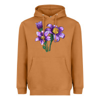 Meerkat Pasque Flower Illustrations Heavyweight Hoodie - LillyAllenDesigns