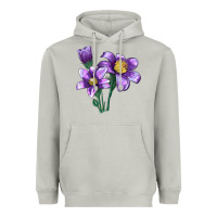 Moon Dust Pasque Flower Illustrations Heavyweight Hoodie - LillyAllenDesigns