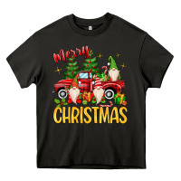 Asphalt merry christmas gnomes truck Heavy Core Tee - MaliasSmallBusiness