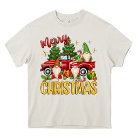 Cream merry christmas gnomes truck Heavy Core Tee - MaliasSmallBusiness