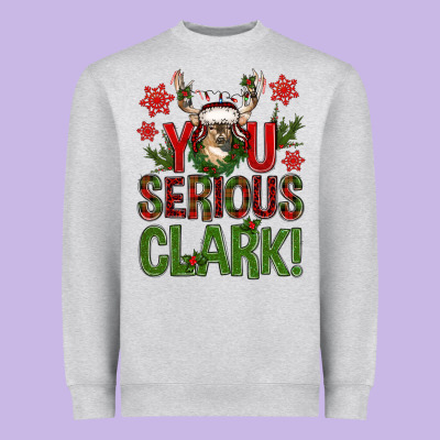 You Serious Clark With Deer Bbs Heavyweight Sweatshirt Designed By Bundleandbundleshop