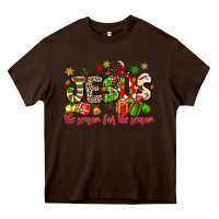 Chocolate Brown jesus the reason for the season Heavy Core Tee - MaliasSmallBusiness