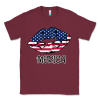 Burgundy American lip Classic Tee - Bettercallsaul