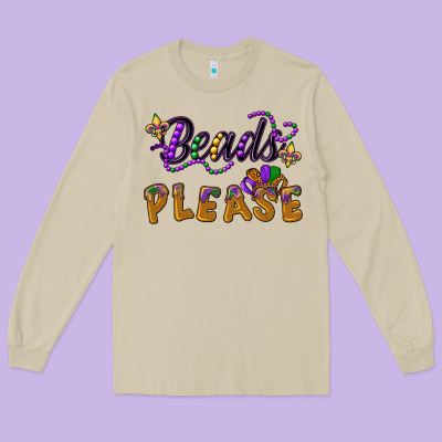 Beads Please Long Sleeve Tee Designed By Cowgirlartshop