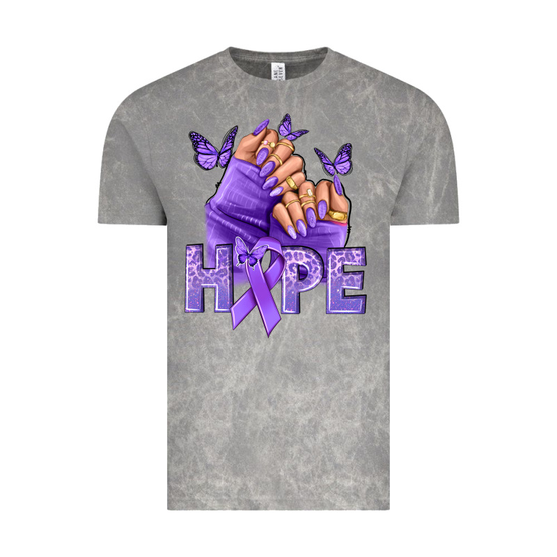 Hope Lavender Ribbon All Cancers Vintage Tee by NancyCooperArtShop | Teevron