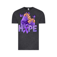 Vintage Black Hope lavender ribbon all cancers Vintage Tee - NancyCooperArtShop