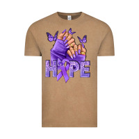 Vintage Coffee Hope lavender ribbon all cancers Vintage Tee - NancyCooperArtShop