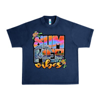Navy sum mer vibes Urban Heavy Tee - JahusDesignShop
