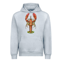 Heather Grey lobster Urban Hoodie - BarkalooDesign