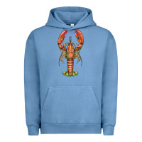 Pigment Pebble Blue lobster Urban Hoodie - BarkalooDesign