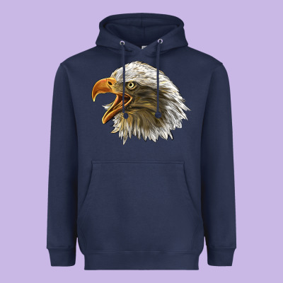 Bald Head Eagle Heavyweight Hoodie Designed By Lillyallendesigns