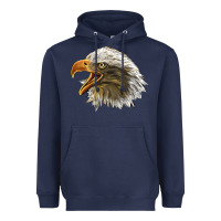 Navy Bald Head Eagle Heavyweight Hoodie - LillyAllenDesigns