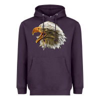 Plum Bald Head Eagle Heavyweight Hoodie - LillyAllenDesigns