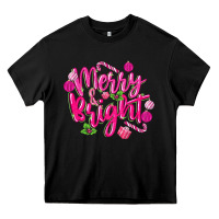 Black merry and bright Heavy Core Tee - MaliasSmallBusiness