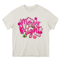 Cream merry and bright Heavy Core Tee - MaliasSmallBusiness