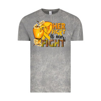 Cloud Rock Her fight is our fight Childhood Cancer yellow Vintage Tee - NancyCooperArtShop
