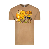 Vintage Camel Her fight is our fight Childhood Cancer yellow Vintage Tee - NancyCooperArtShop