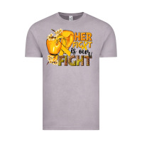 Vintage Zinc Her fight is our fight Childhood Cancer yellow Vintage Tee - NancyCooperArtShop