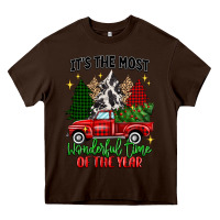 Chocolate Brown its the most wonderful time of the year Heavy Core Tee - MaliasSmallBusiness
