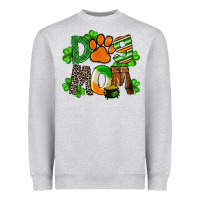 Heather Grey St. Patricks Dog Mom Heavyweight Sweatshirt - FaDigitalArtStudio
