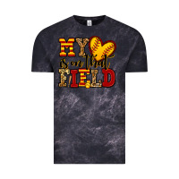 Cloud Black my heart is on that field softball Vintage Tee - Jasminsmagicworld