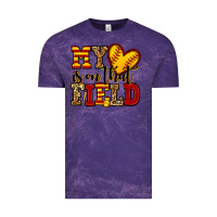 Cloud Purple my heart is on that field softball Vintage Tee - Jasminsmagicworld