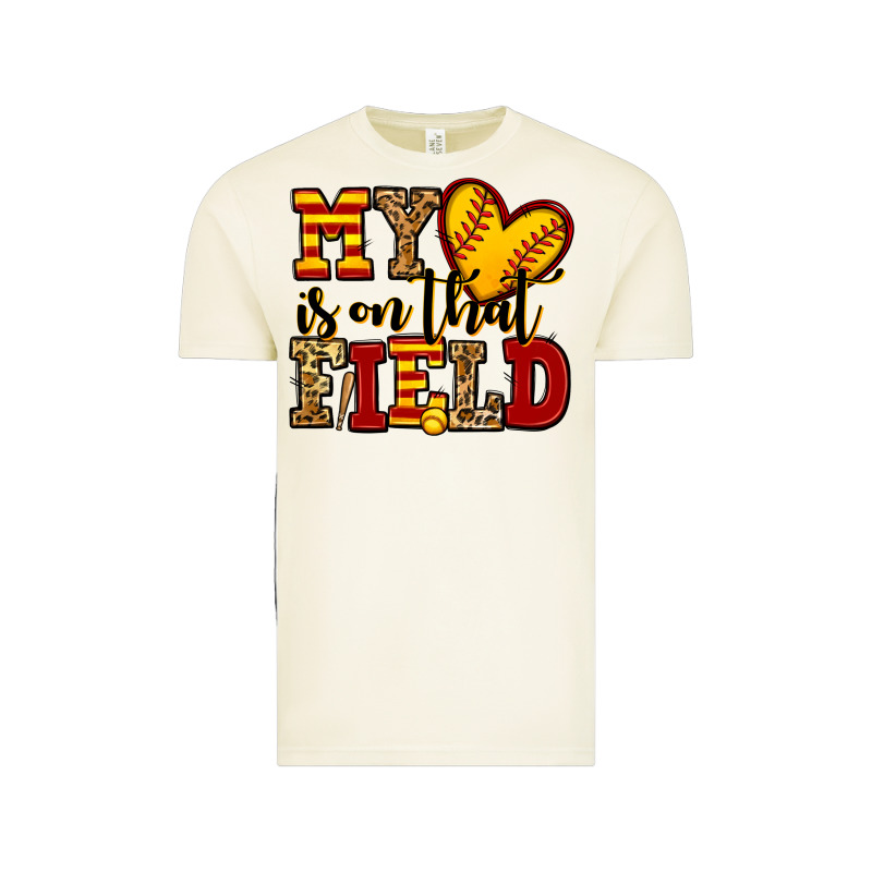 My Heart Is On That Field Softball Vintage Tee by Jasminsmagicworld | Teevron