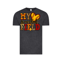 Vintage Black my heart is on that field softball Vintage Tee - Jasminsmagicworld