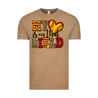 Vintage Coffee my heart is on that field softball Vintage Tee - Jasminsmagicworld