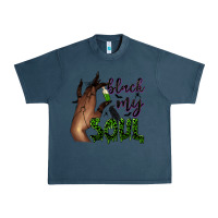 Midnight Navy Black my soul Urban Heavy Tee - NancyCooperArtShop