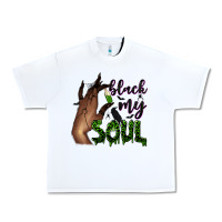 White Black my soul Urban Heavy Tee - NancyCooperArtShop