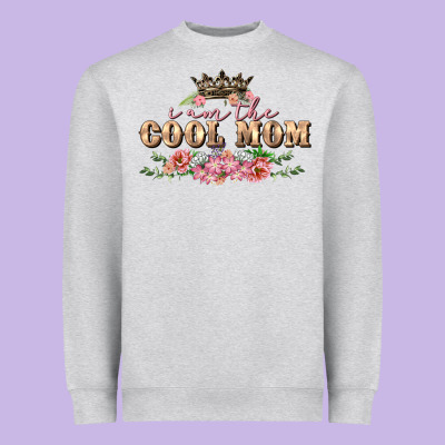 I Am The Cool Mom Heavyweight Sweatshirt Designed By Fadigitalartstudio