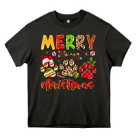 Asphalt merry christmas paws Heavy Core Tee - MaliasSmallBusiness