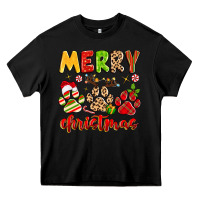 Black merry christmas paws Heavy Core Tee - MaliasSmallBusiness