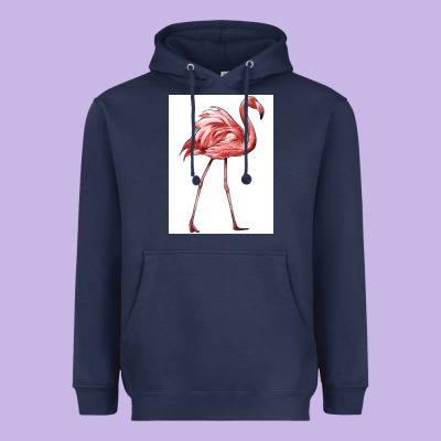 Pink Flamingo Heavyweight Hoodie Designed By Lillyallendesigns