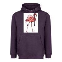 Plum Pink Flamingo Heavyweight Hoodie - LillyAllenDesigns