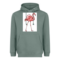 Sage Pink Flamingo Heavyweight Hoodie - LillyAllenDesigns