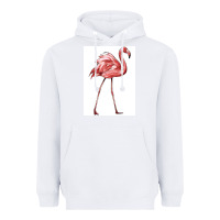 White Pink Flamingo Heavyweight Hoodie - LillyAllenDesigns