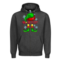 Charcoal Heather Elf Your Text Zipper Hoodie - CowhideDigitalArt
