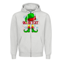 Dove Grey Elf Your Text Zipper Hoodie - CowhideDigitalArt