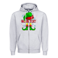 Heather Grey Elf Your Text Zipper Hoodie - CowhideDigitalArt