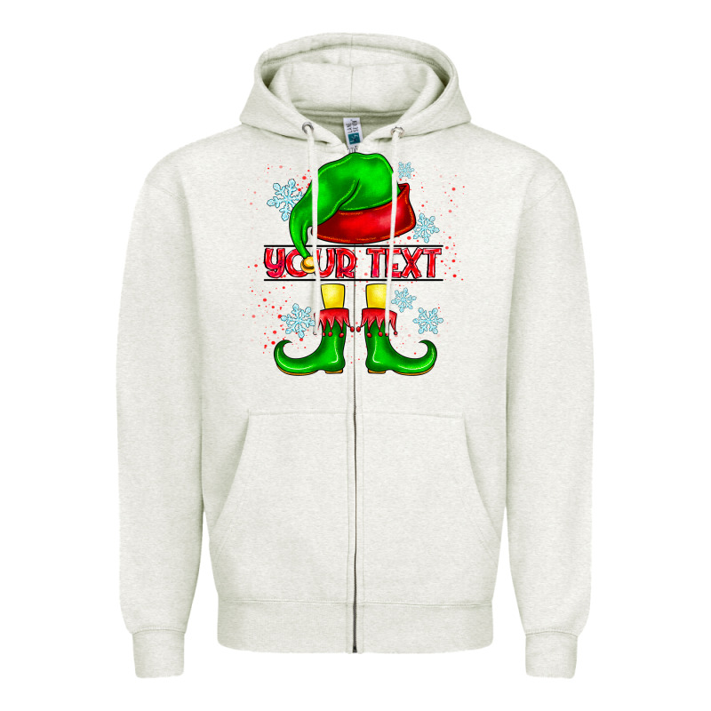 Elf Your Text Zipper Hoodie by CowhideDigitalArt | Teevron