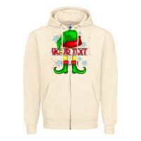 Sandshell Elf Your Text Zipper Hoodie - CowhideDigitalArt