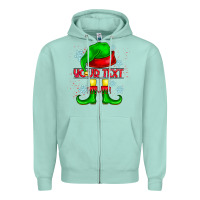 Seafoam Elf Your Text Zipper Hoodie - CowhideDigitalArt