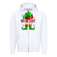 White Elf Your Text Zipper Hoodie - CowhideDigitalArt