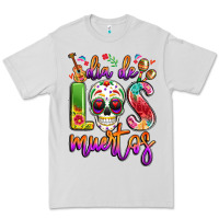 Dove Grey dia de los muertos Premium Tee - LillyAllenDesigns