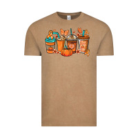 Vintage Coffee Kidney Cancer coffee cups orange ribbon Vintage Tee - NancyCooperArtShop